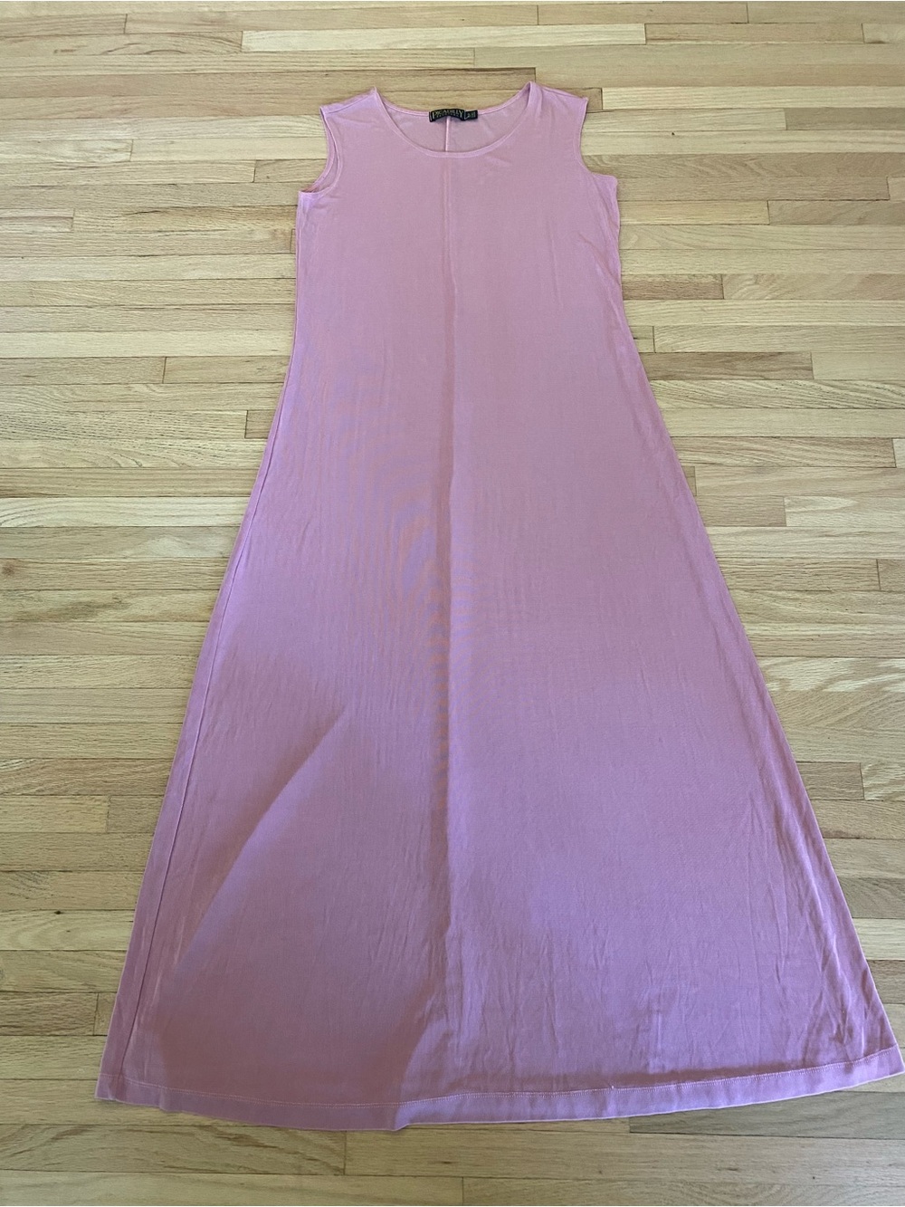 Piccadilly Vintage 90’s Euro summer rose pink slinky jersey sleeveless maxi sm